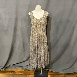 Coldwater Creek Brown and Cream Tweed Midi Dress
